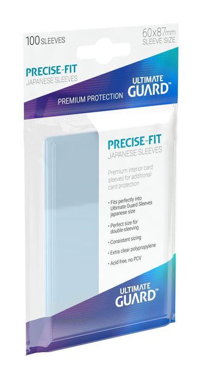 Ultimate Guard Precise-Fit Sleeves Japanese Size (100) – Sovracustodie trasparenti per carte Yu-Gi-Oh! e Vanguard