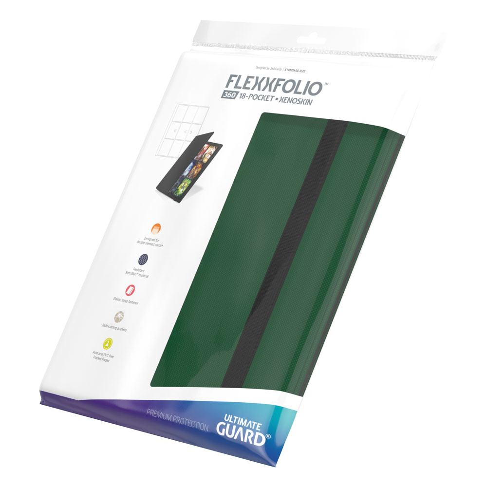 Ultimate Guard Flexxfolio 360 18 tasche Xenoskin - Album per carte collezionabili verde