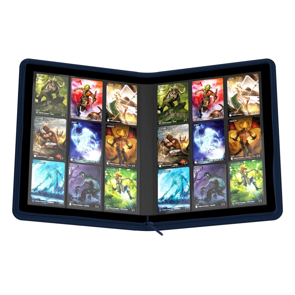 Ultimate Guard Zipfolio 360 18 tasche Xenoskin - Portafoglio carte da gioco blu