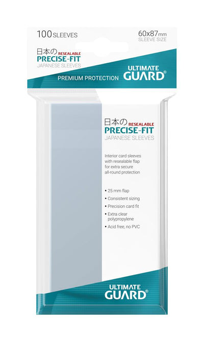 Ultimate Guard Precise-Fit Sleeves - Bustine interne formato giapponese (100) richiudibili