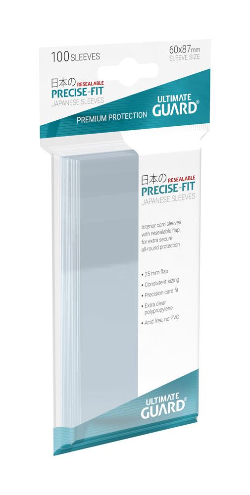 Ultimate Guard Precise-Fit Sleeves - Bustine interne formato giapponese (100) richiudibili