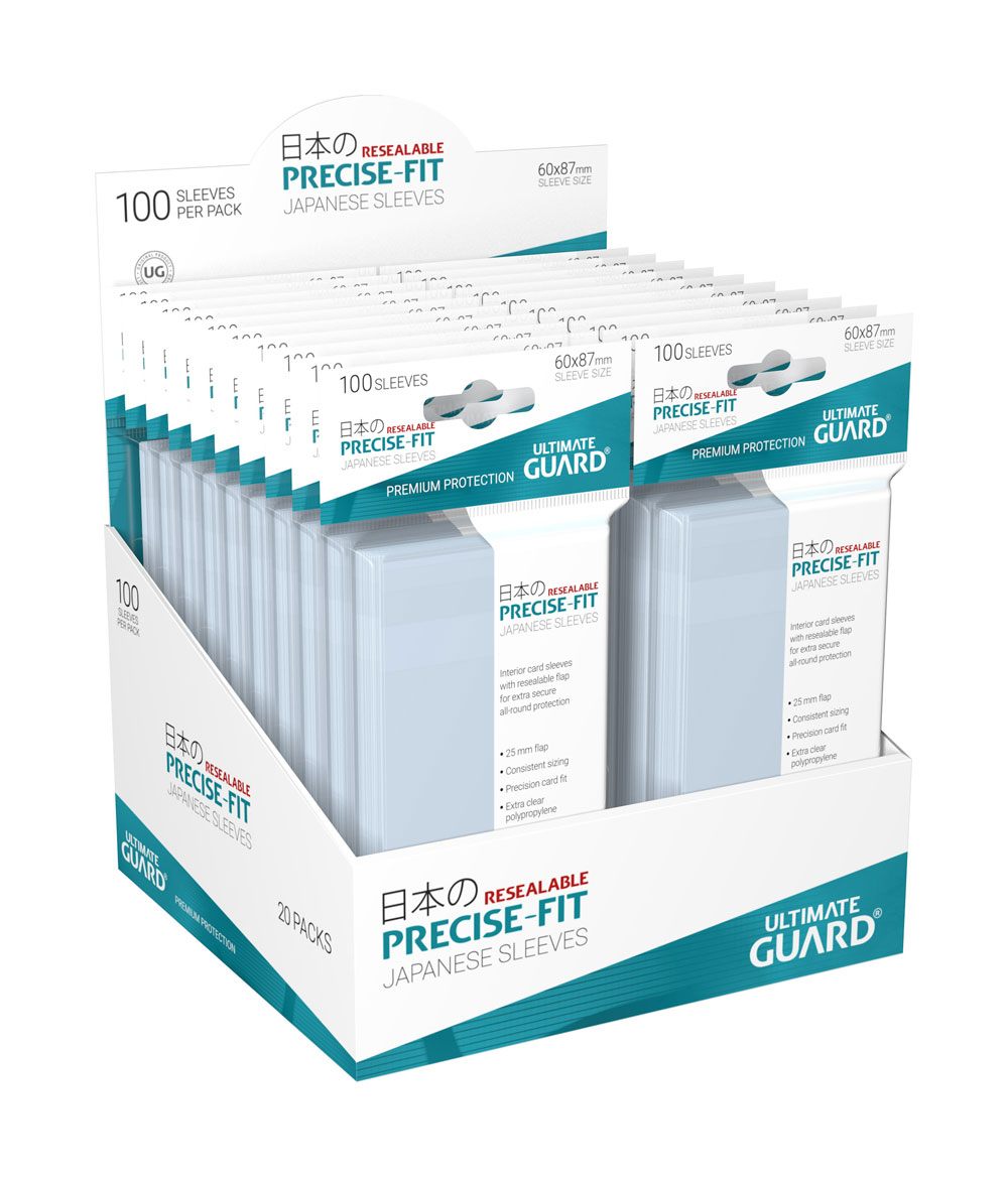 Ultimate Guard Precise-Fit Sleeves - Bustine interne formato giapponese (100) richiudibili