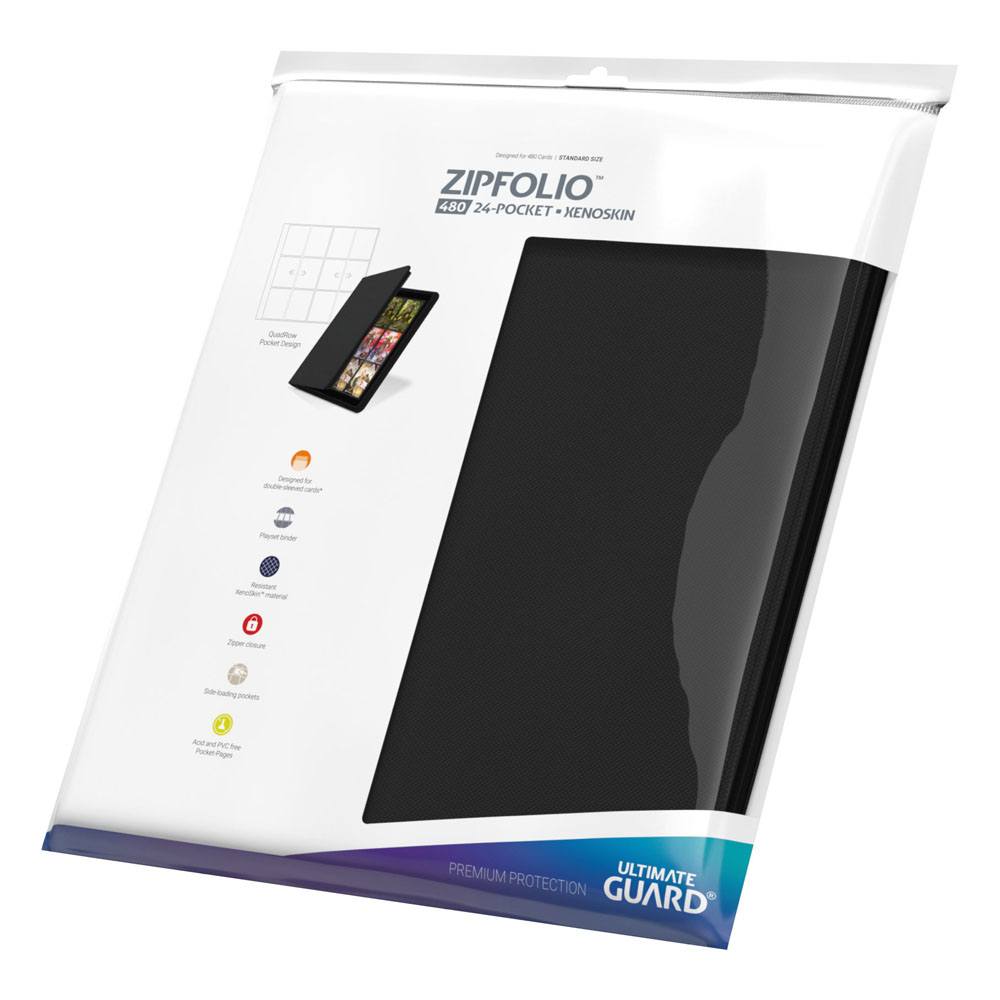 Ultimate Guard Zipfolio 480 24 tasche Xenoskin - Nero