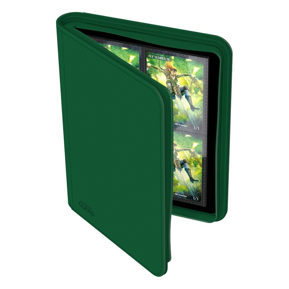 Ultimate Guard Zipfolio 160 8-Pocket Xenoskin - Portafoglio per Carte Verde