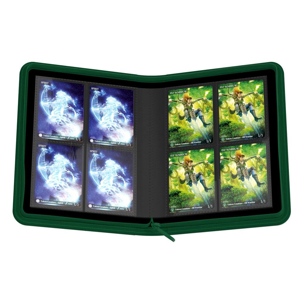 Ultimate Guard Zipfolio 160 8-Pocket Xenoskin - Portafoglio per Carte Verde