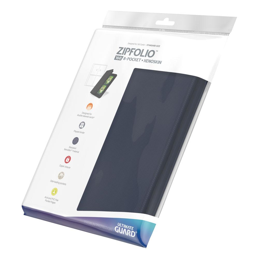Ultimate Guard Zipfolio 160 8 tasche Xenoskin - Portafoglio per carte collezionabili blu