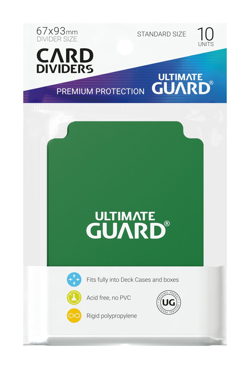 Ultimate Guard Divisori per Carte Formato Standard (10) - Verde