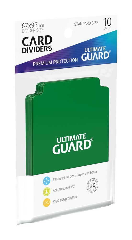 Ultimate Guard Divisori per Carte Formato Standard (10) - Verde