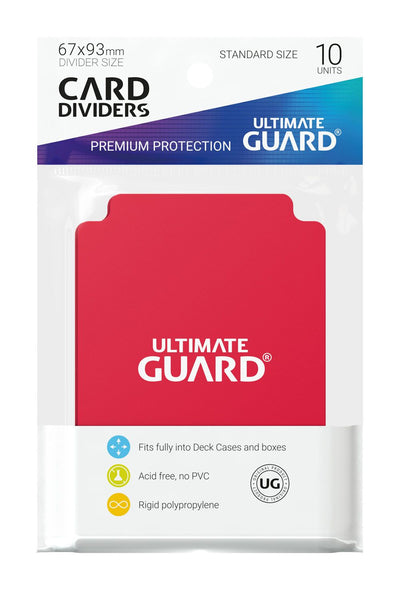 Ultimate Guard Divisori per Carte Formato Standard (10) - Rosso