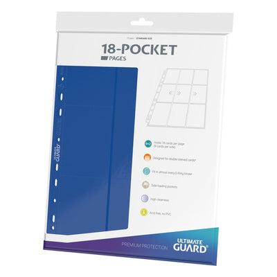 Ultimate Guard Pagine Porta-Carte 18 Tasche Caricamento Laterale (10) - Blu