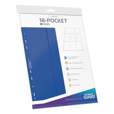 Ultimate Guard Pagine Porta-Carte 18 Tasche Caricamento Laterale (10) - Blu