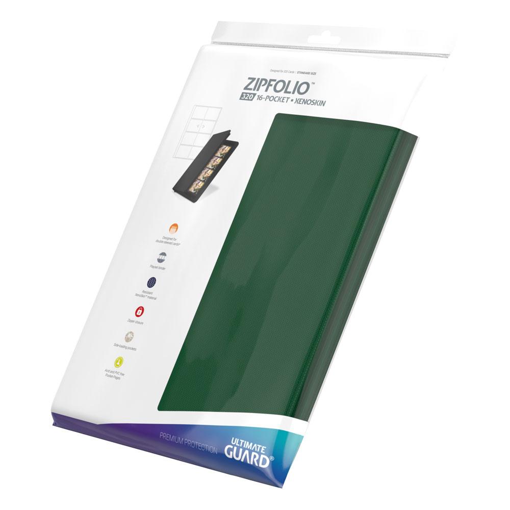 Ultimate Guard Zipfolio 320 16 tasche Xenoskin - Portacarte Verde