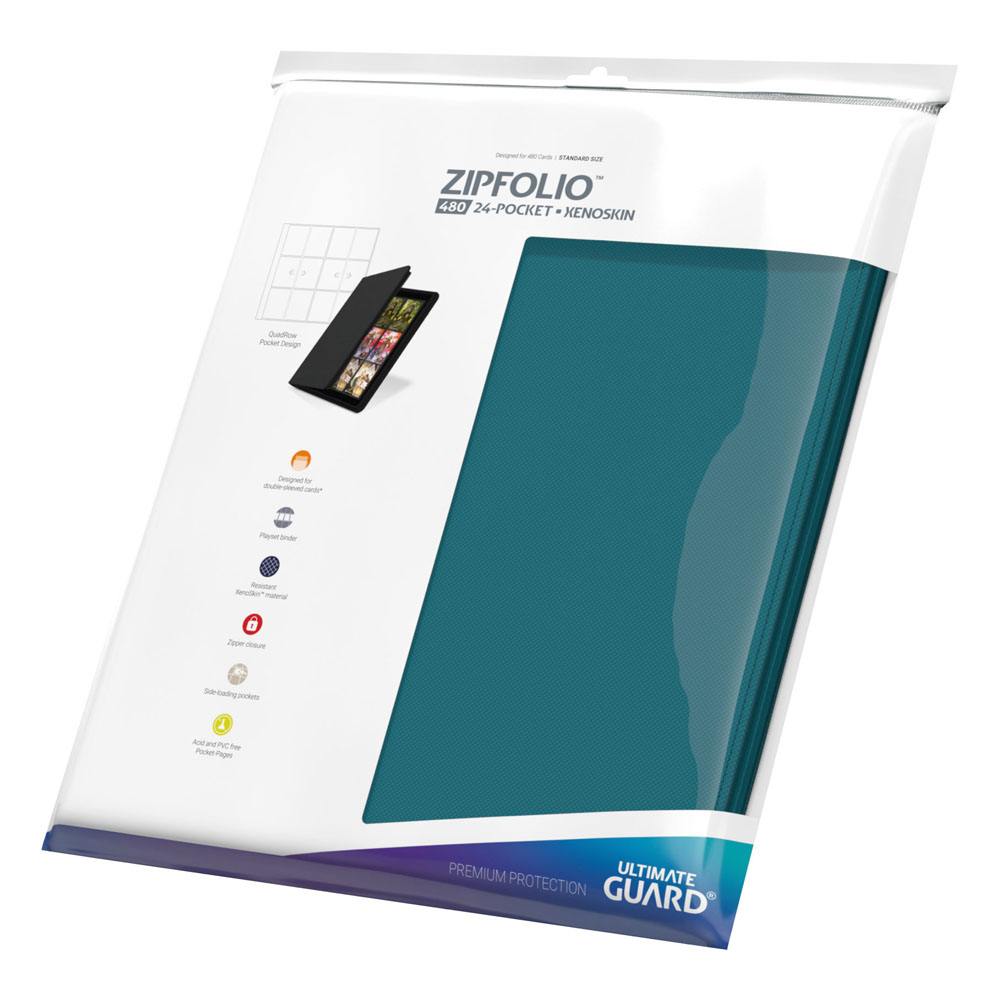Ultimate Guard Zipfolio 480 24 tasche Xenoskin - Portacarte Petrol