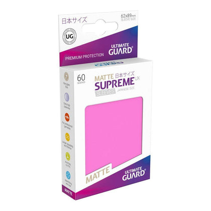 Ultimate Guard - Supreme UX Sleeves - Japanese Size Matte - Pink 60 pc
