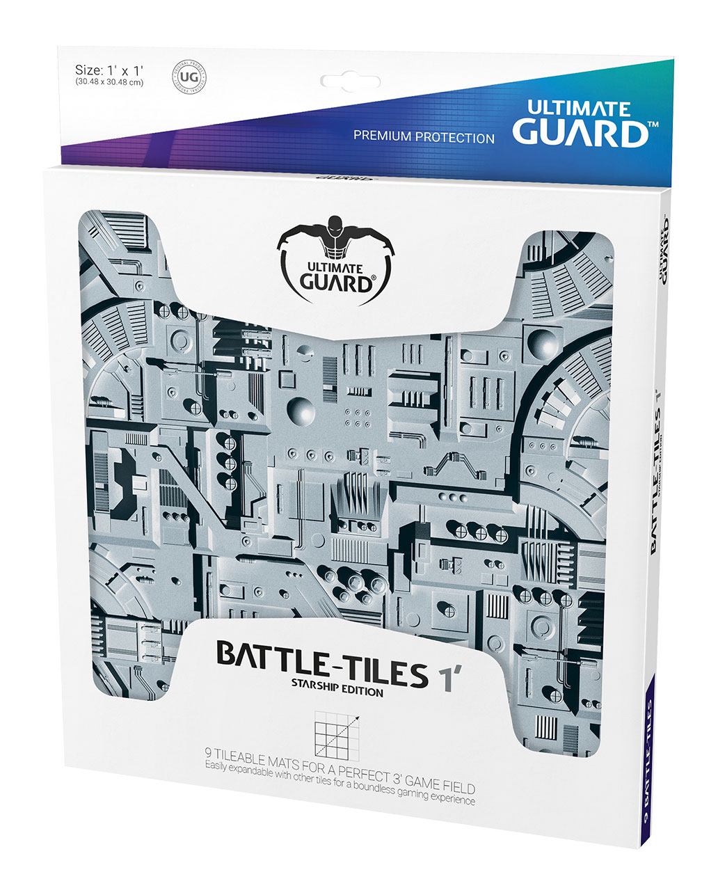 Ultimate Guard Battle-Tiles 1' Starship – 9 Tappetini Modulari 30x30 cm