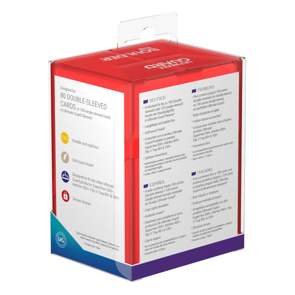 Ultimate Guard Boulder 80+ - Ruby Deck Box per Carte