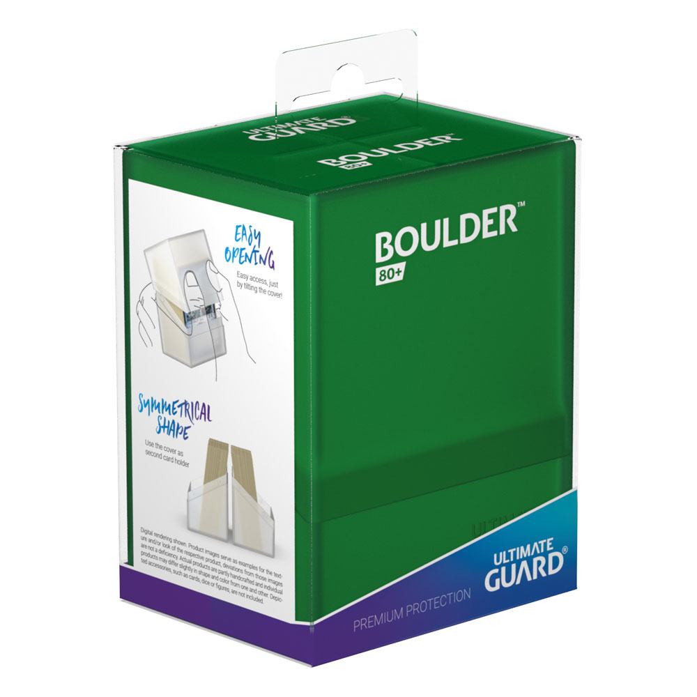 Ultimate Guard Boulder 80+ - Portamazzi Verde Smeraldo per 80 Carte Double-Sleeved