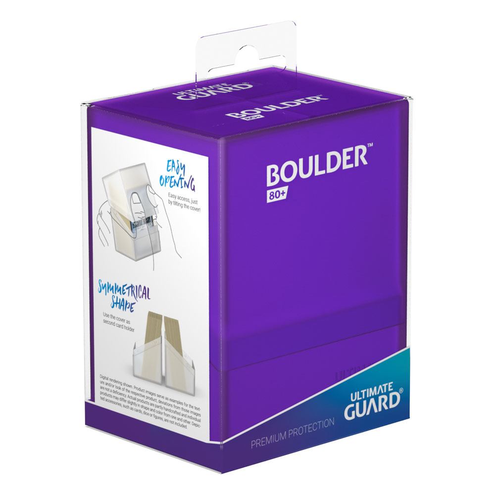Ultimate Guard Boulder 80+ Portamazzi Amethyst - Deck Box per 80 Carte Double-Sleeved