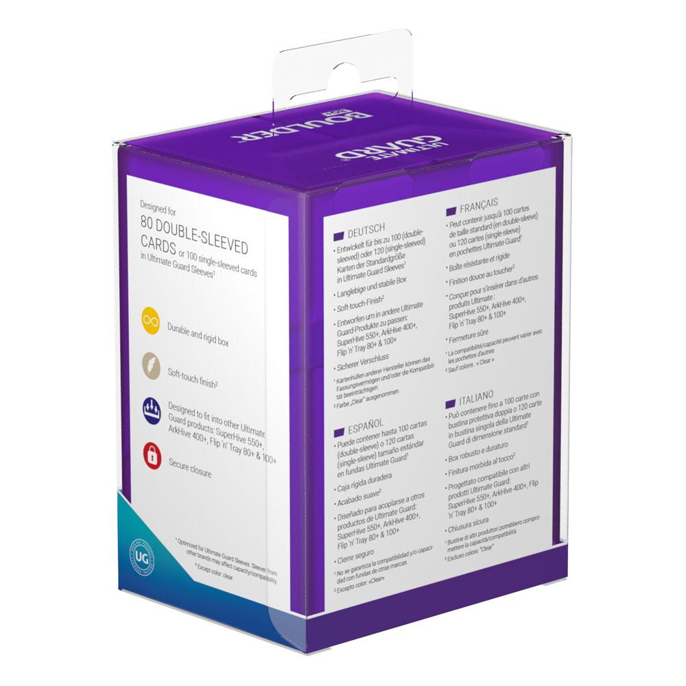 Ultimate Guard Boulder 80+ Portamazzi Amethyst - Deck Box per 80 Carte Double-Sleeved