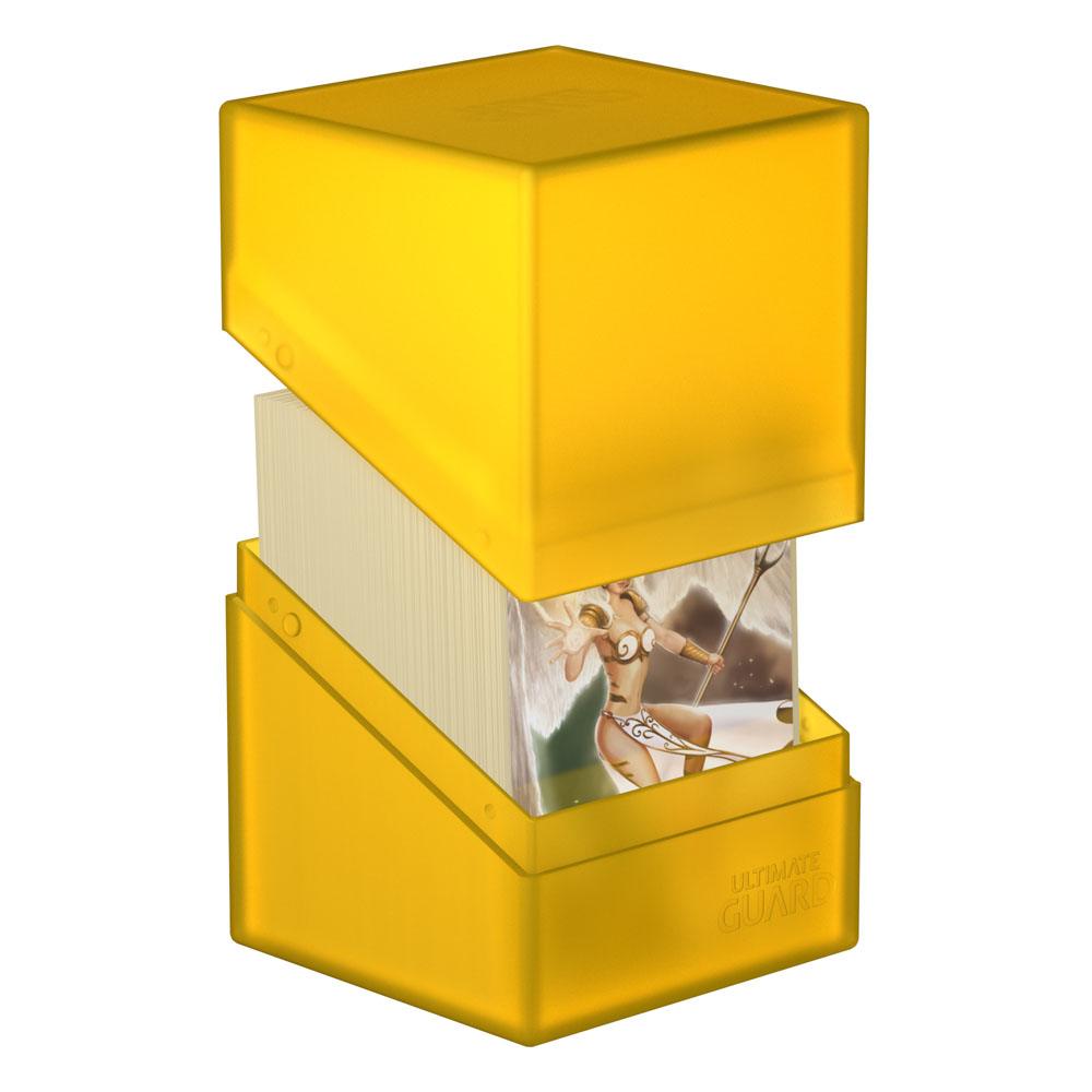 Ultimate Guard Boulder 100+ Portacarte Ambra - Deck Box per 100 Carte Double-Sleeved