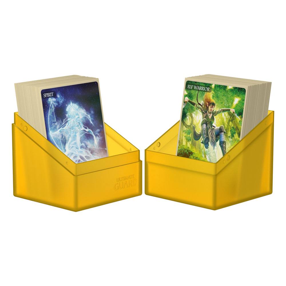 Ultimate Guard Boulder 100+ Portacarte Ambra - Deck Box per 100 Carte Double-Sleeved