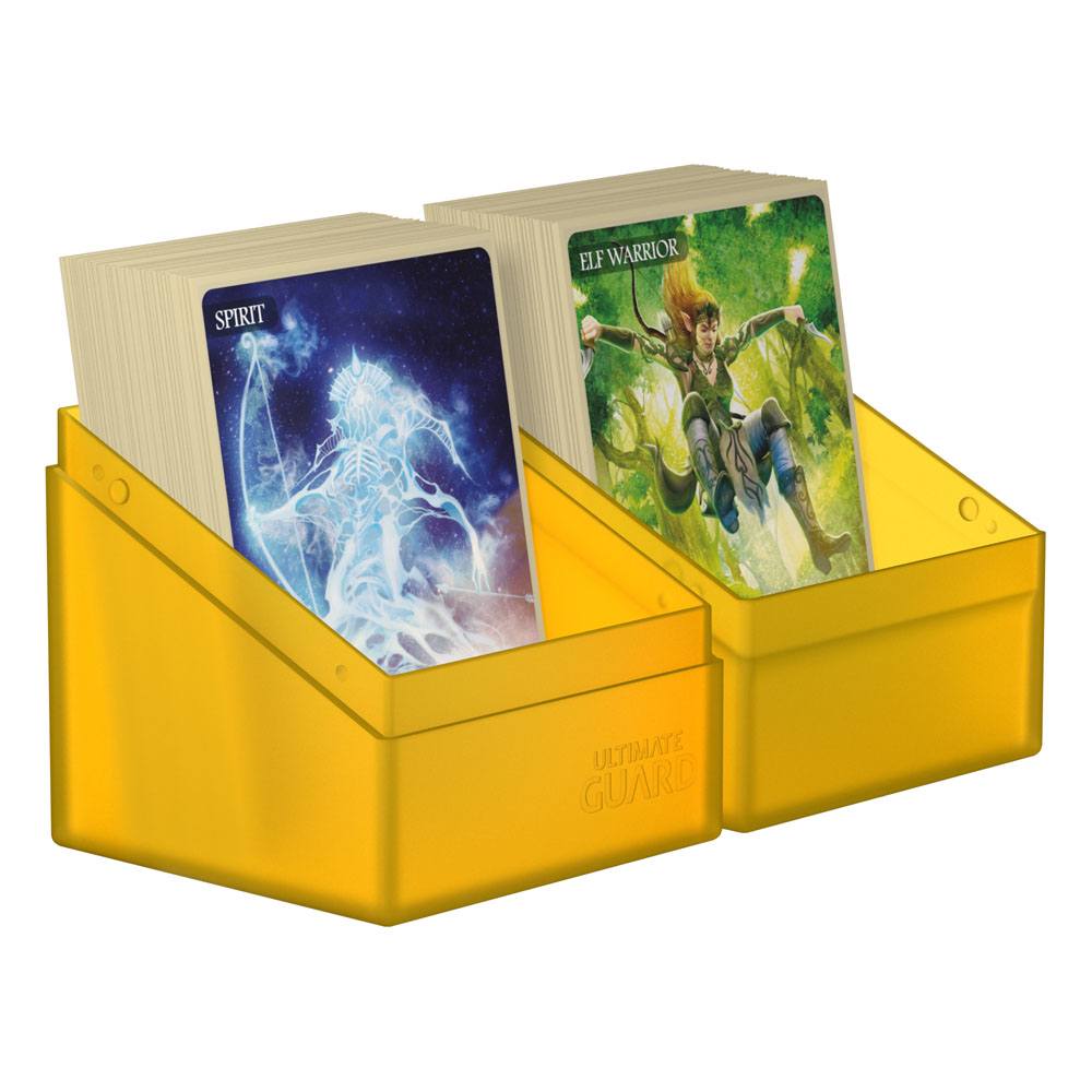 Ultimate Guard Boulder 100+ Portacarte Ambra - Deck Box per 100 Carte Double-Sleeved