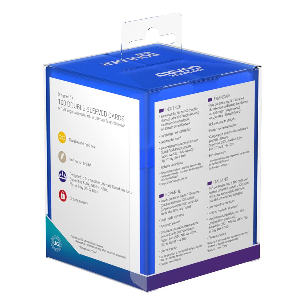 Ultimate Guard Boulder 100+ Portacarte Zaffiro, per 100+ Carte Doppie
