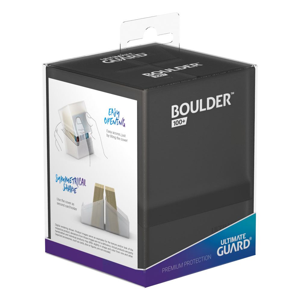 Ultimate Guard Boulder 100+ Portacarte Onyx - Deck Box rigido per 100 carte doppie