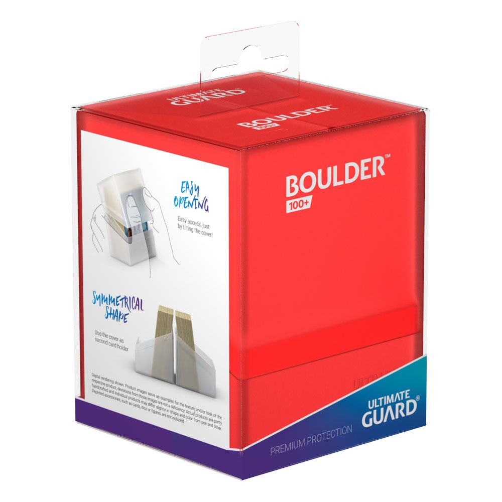 Ultimate Guard Boulder 100+ - Ruby: Portacarte per 100 Carte Double-Sleeved