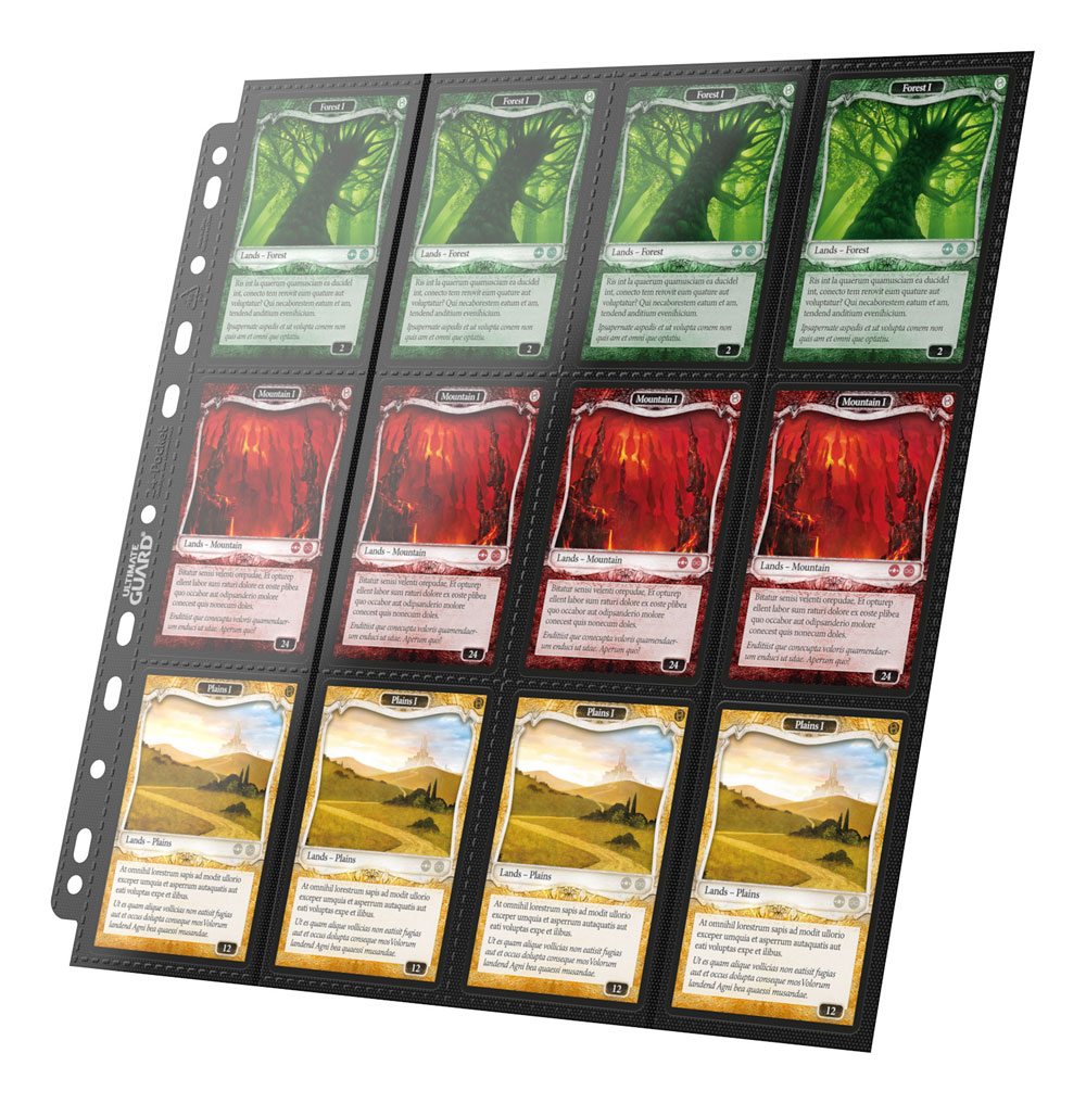 Ultimate Guard QuadRow Pagine 24 Tasche Side-Loading – Nero, 10 Fogli