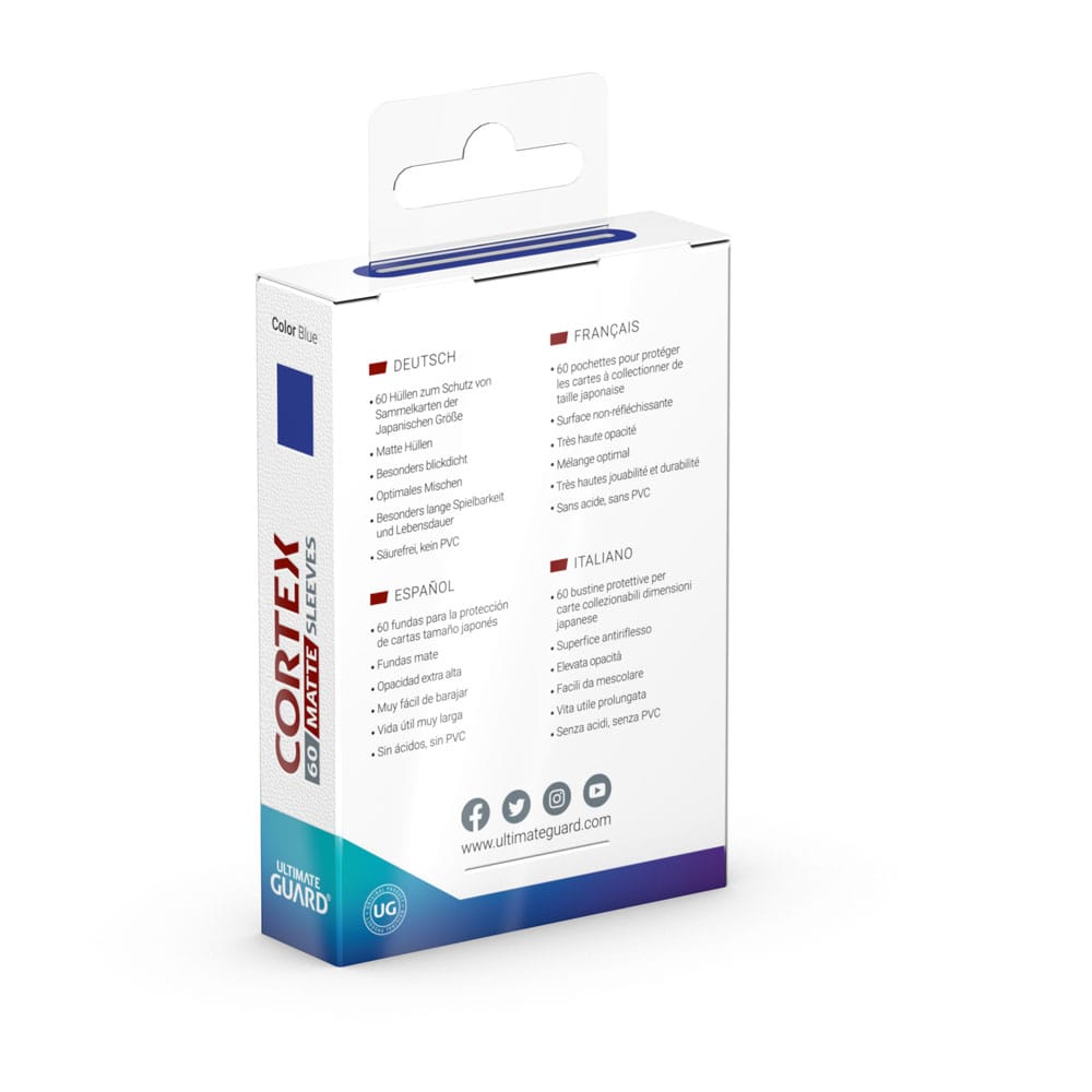 Ultimate Guard Cortex Sleeves Matte - Custodie per Carte Formato Giapponese (60) - Blu