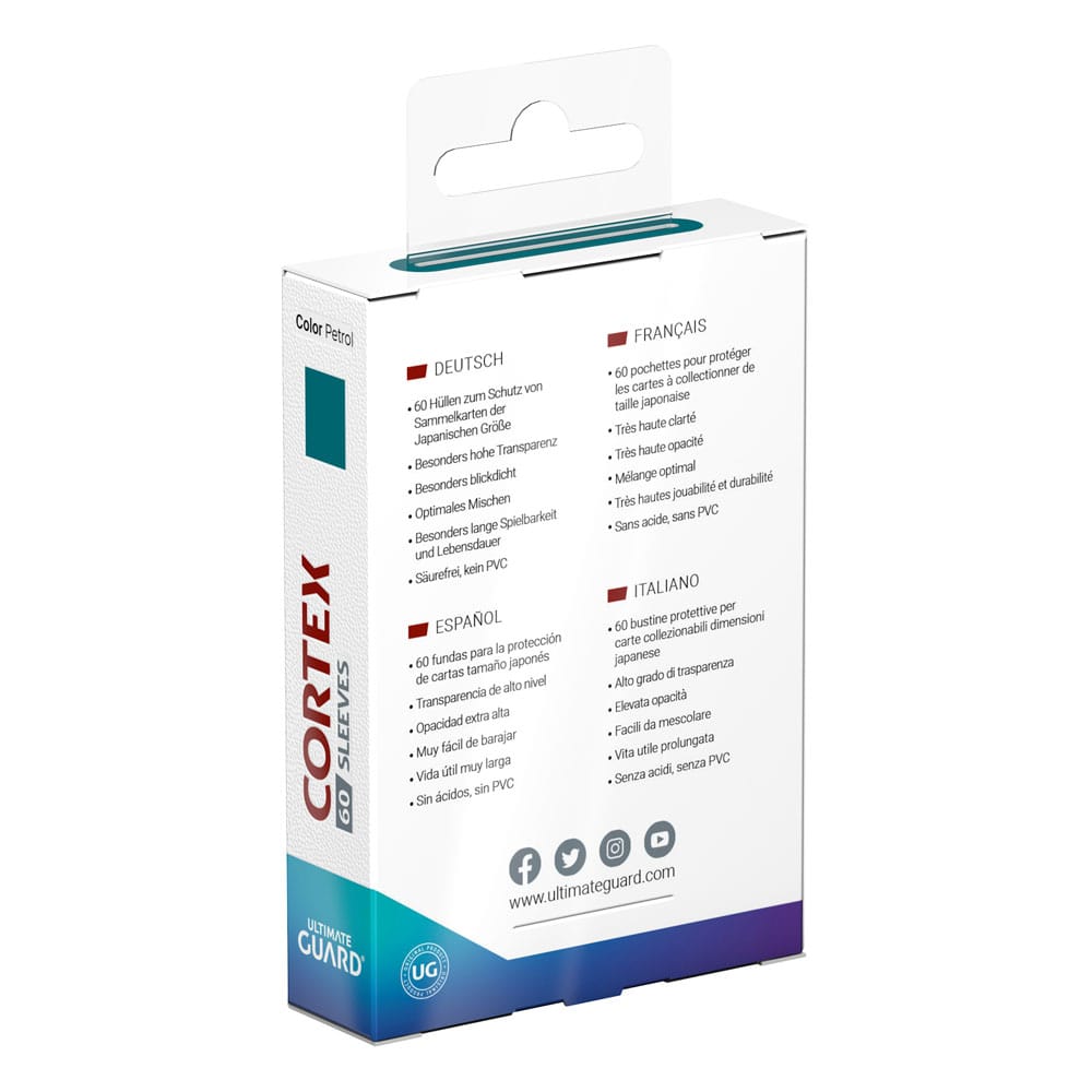 Ultimate Guard Cortex Sleeves formato giapponese (60 bustine) - Petrol