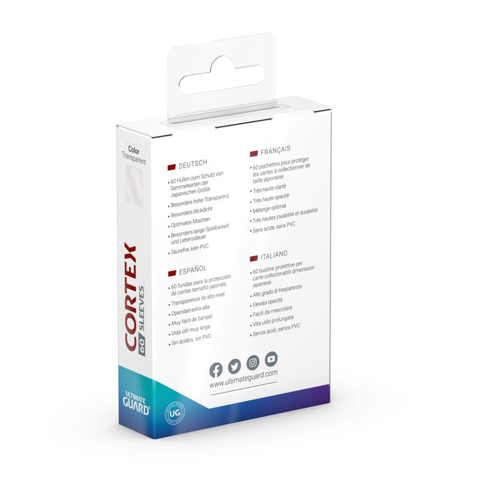 Ultimate Guard Cortex Sleeves formato giapponese (60) - Trasparenti
