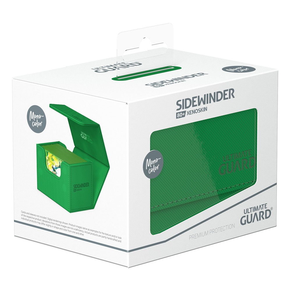 Ultimate Guard Sidewinder 80+ Xenoskin Deck Box Verde - Portacarte Magnetico per TCG