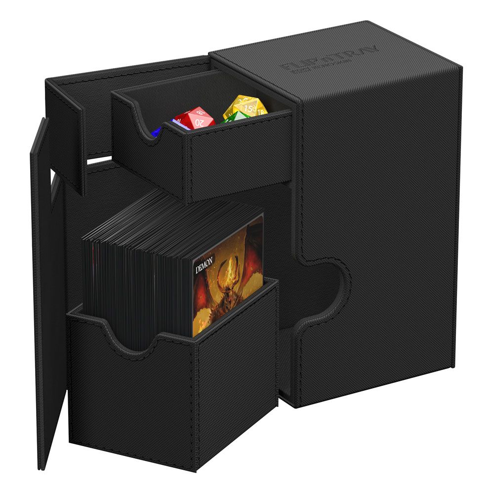 Ultimate Guard Flip'n'Tray 80+ Xenoskin Portacarte - Nero