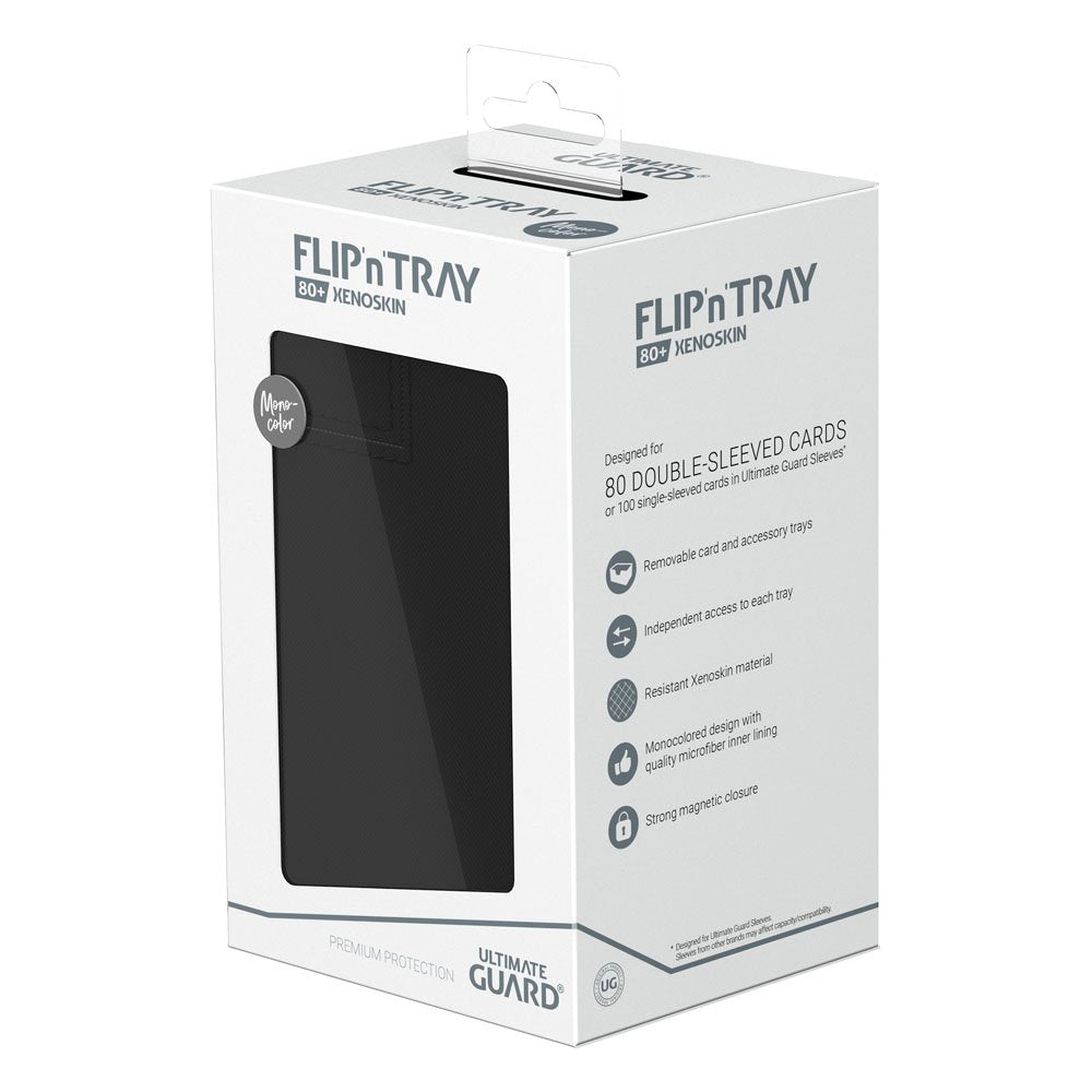 Ultimate Guard Flip'n'Tray 80+ Xenoskin Portacarte - Nero