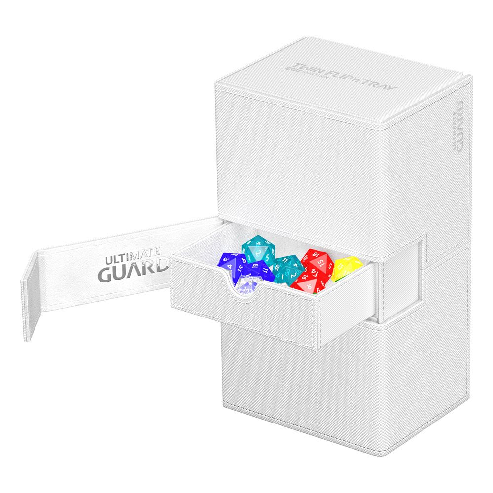 Ultimate Guard Twin Flip'n'Tray 200+ Xenoskin Deck Box Bianco