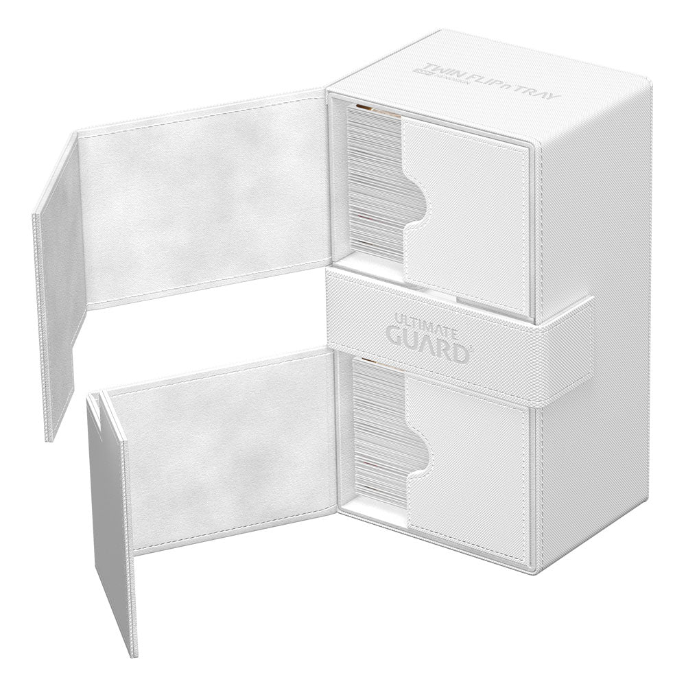 Ultimate Guard Twin Flip'n'Tray 200+ Xenoskin Deck Box Bianco