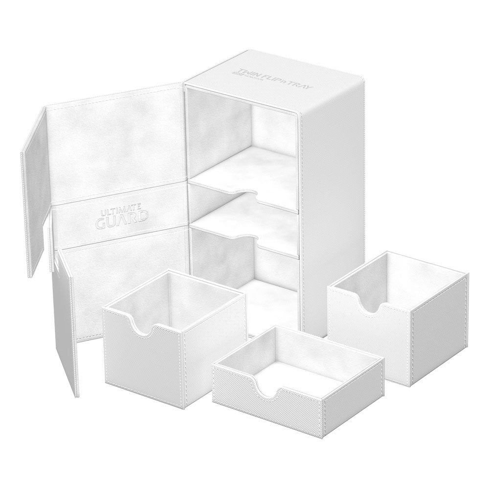 Ultimate Guard Twin Flip'n'Tray 200+ Xenoskin Deck Box Bianco