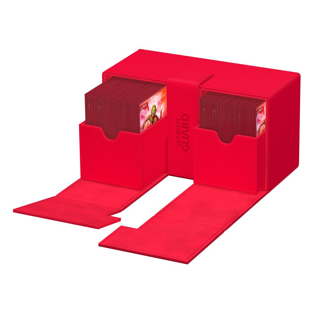 Ultimate Guard Twin Flip'n'Tray 200+ Xenoskin Deck Box Rossa - Porta Carte TCG