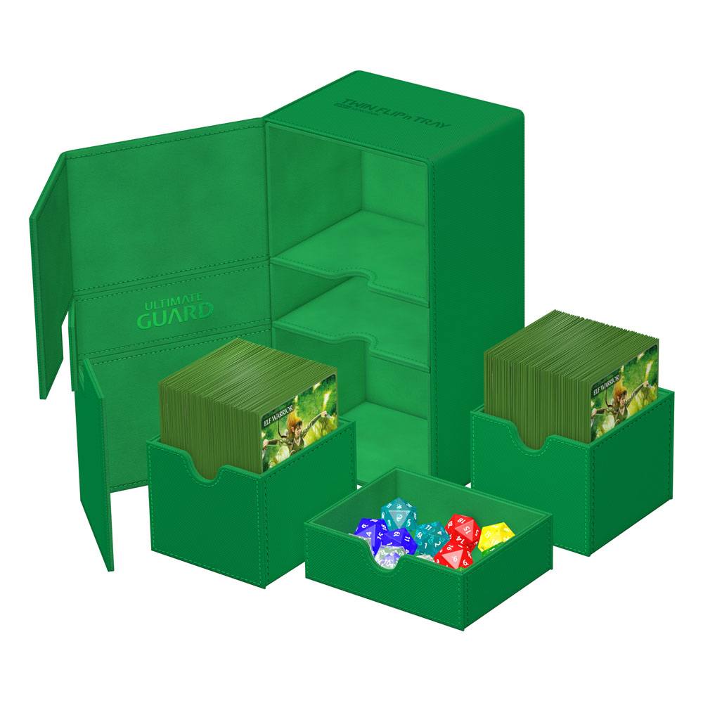 Ultimate Guard Twin Flip'n'Tray 200+ Xenoskin Deck Box Verde