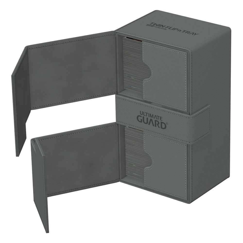Ultimate Guard Twin Flip'n'Tray 200+ Xenoskin - Deck Box Grigia per TCG
