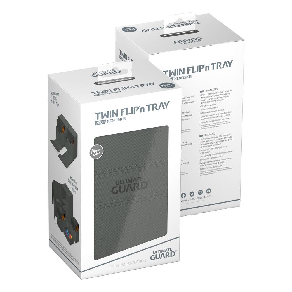 Ultimate Guard Twin Flip'n'Tray 200+ Xenoskin - Deck Box Grigia per TCG
