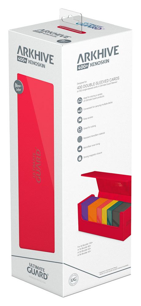 Ultimate Guard Arkhive 400+ Xenoskin - Custodia per carte rossa