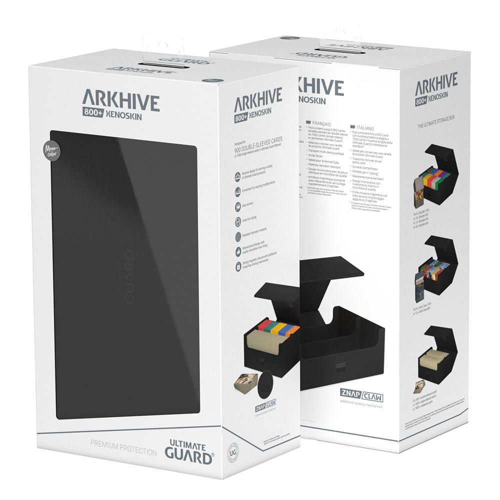 Ultimate Guard Arkhive 800+ Xenoskin - Custodia per carte nera
