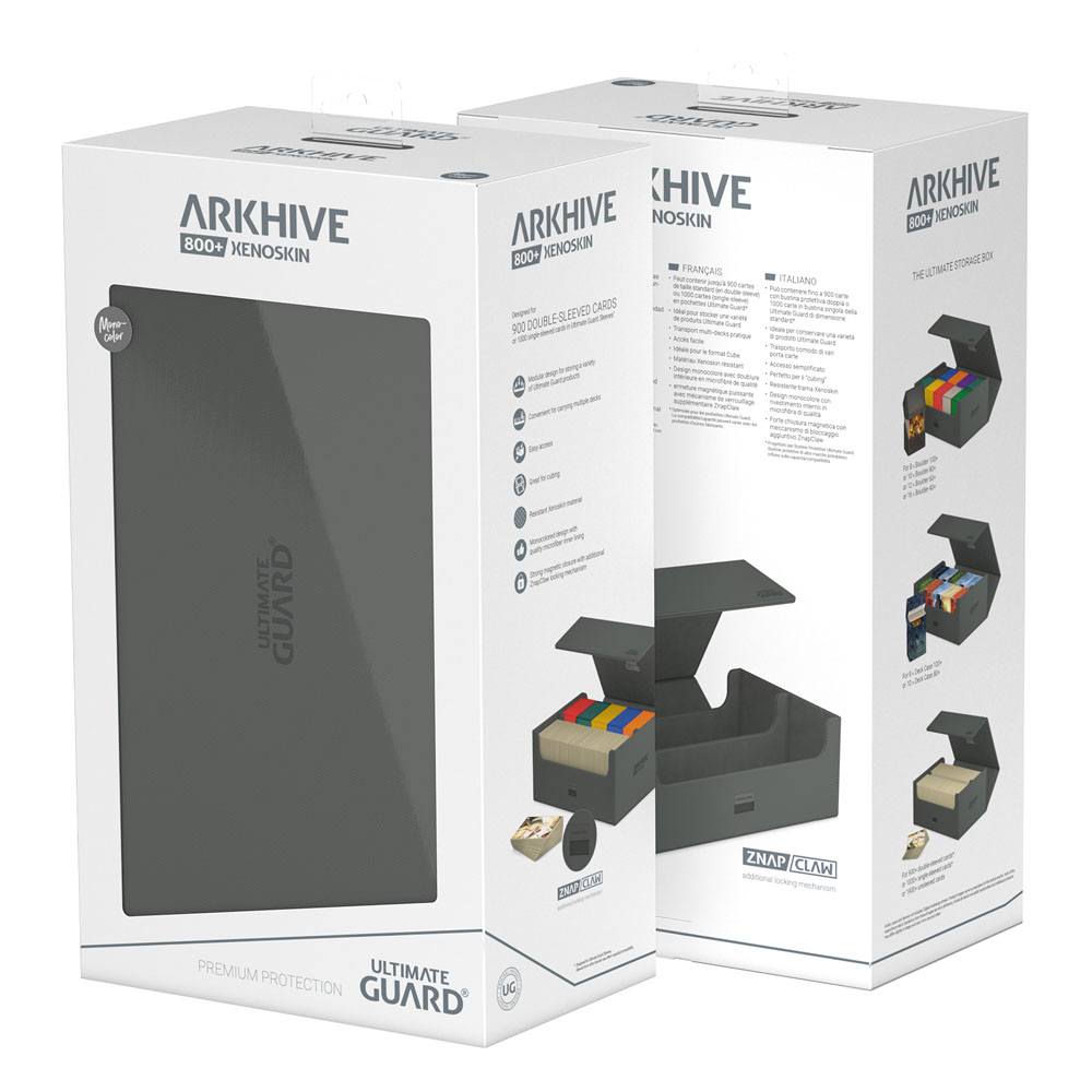 Ultimate Guard Arkhive 800+ Xenoskin - Custodia per carte grigia