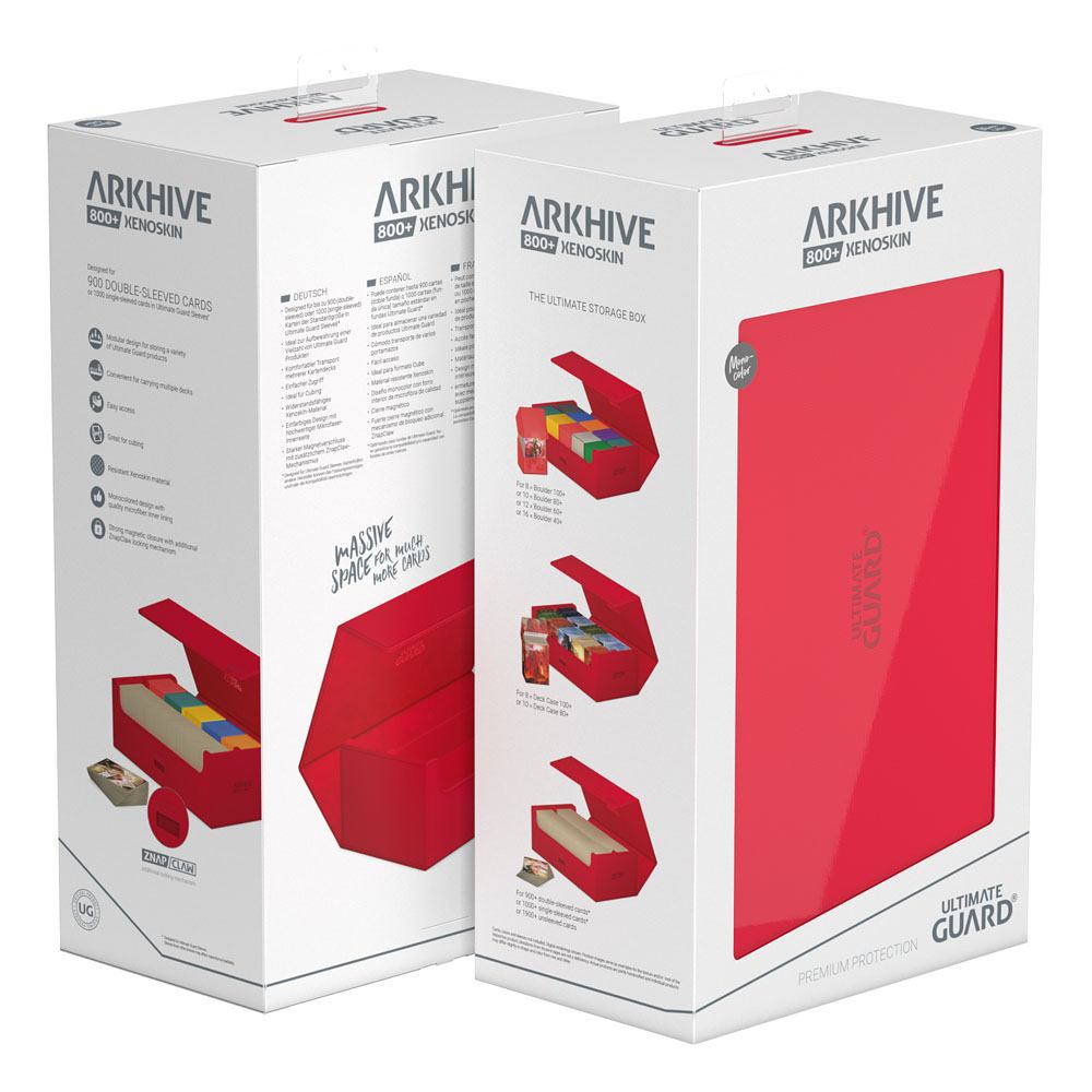 Ultimate Guard Arkhive 800+ Xenoskin - Custodia per carte rossa
