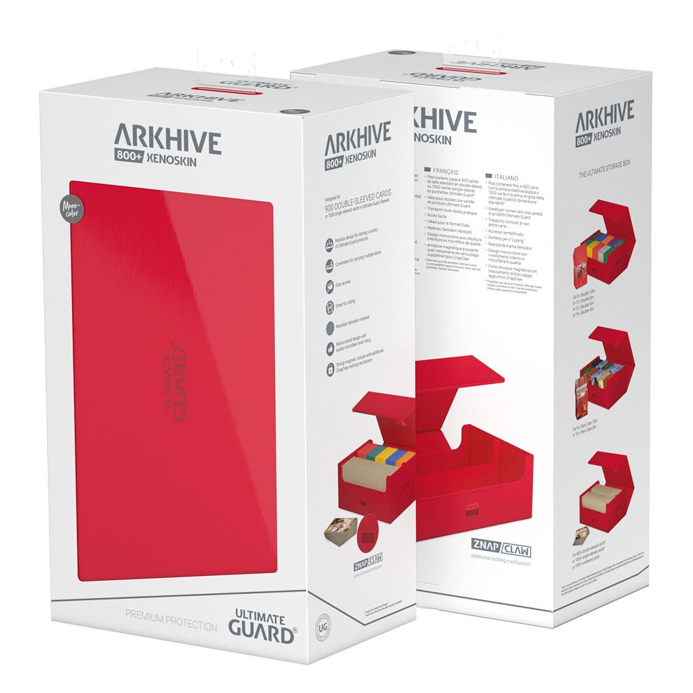 Ultimate Guard Arkhive 800+ Xenoskin - Custodia per carte rossa