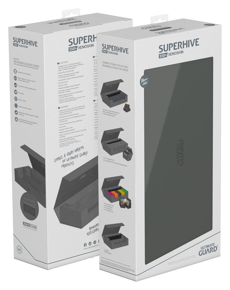 Ultimate Guard Superhive 550+ Xenoskin - Custodia portacarte grigia