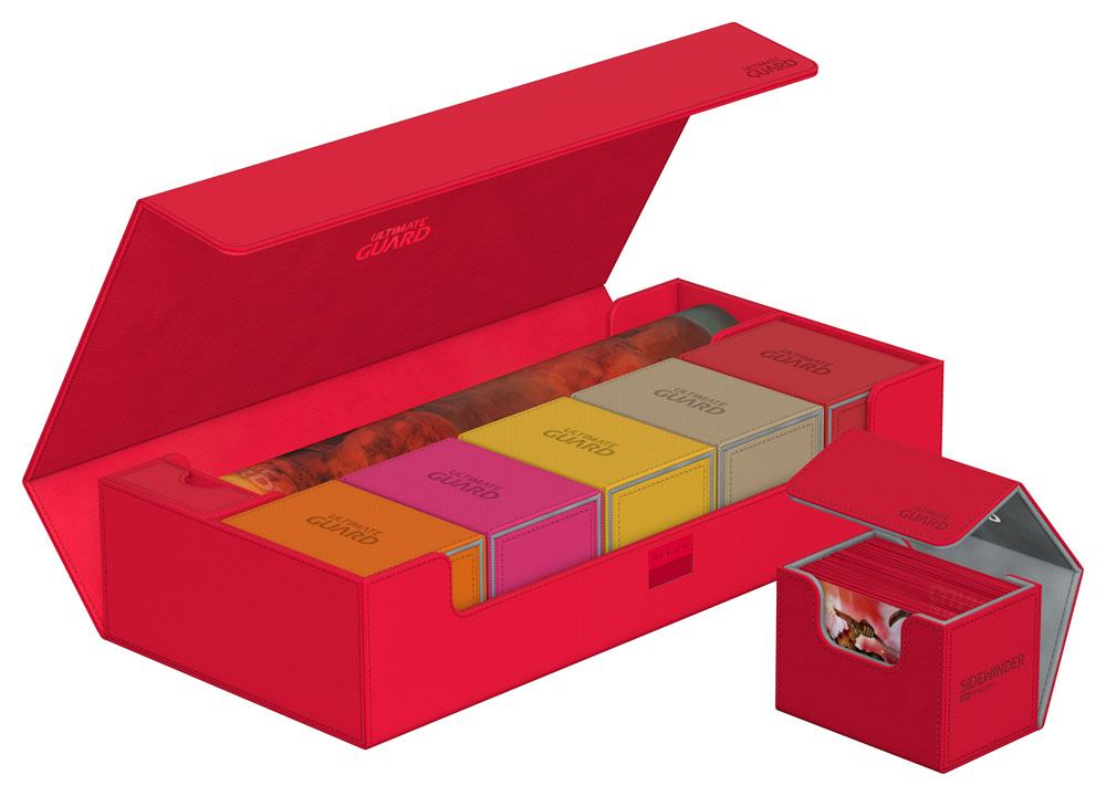 Ultimate Guard Superhive 550+ Xenoskin - Custodia portacarte rossa